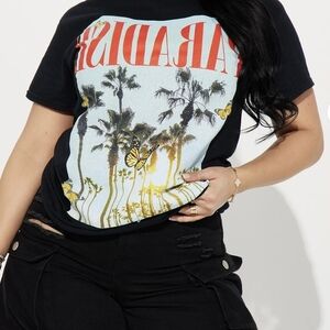 Paradise Graphic Black T-Shirt